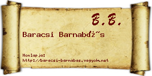 Baracsi Barnabás névjegykártya