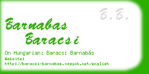 barnabas baracsi business card